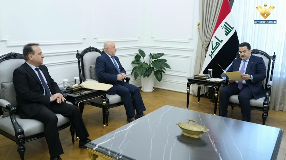 Iraqi PM Mohammad Al-Sudani receives Lebanese MP Qabalan Qabalan in presence of Lebanese ambassador to Iraq Ali Habhab